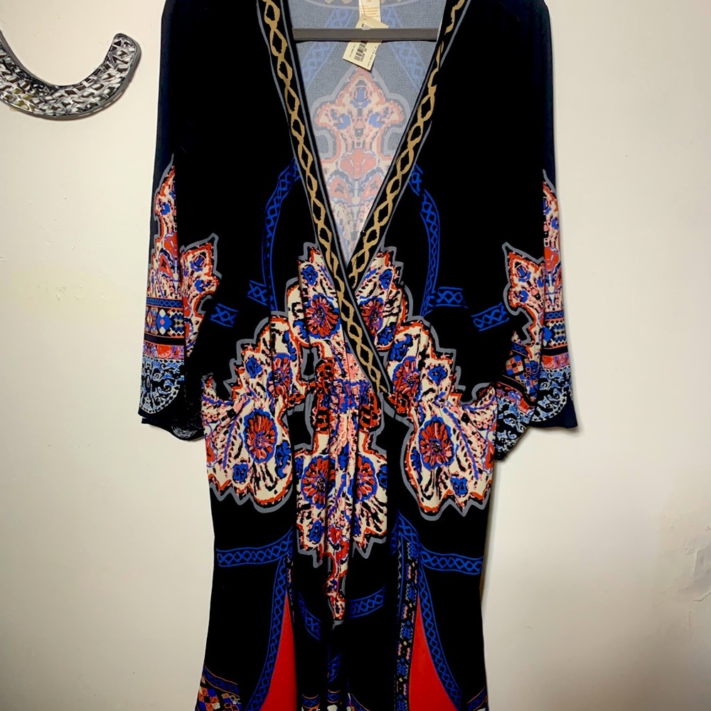 Plus size assimetrical peasant dress HOT